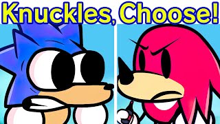 Friday Night Funkin VS Sonic Inescapable Aisle  Knuckles Just Choose A Spaghetti Sauce FNF Mod [upl. by Strader]