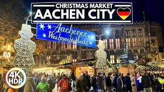 🇩🇪 Aachen Germany Christmas Market Walk 2022✨4KHDR Walking Tour [upl. by Jarrad966]