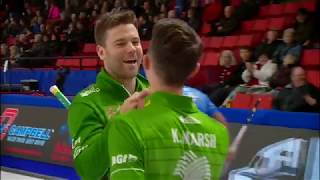 2019 Tim Hortons Brier  Muyres SK vs Jacobs NO  Draw 9 [upl. by Yrehcaz]