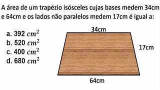 A área de um trapézio isósceles [upl. by Sumetra]