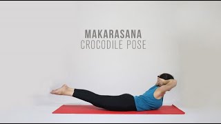 How to do Makarasana  Crocodile Pose [upl. by Nasia]