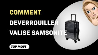 Comment déverrouiller votre valise Samsonite avec la serrure Topmove TSA 007 [upl. by Koralie632]