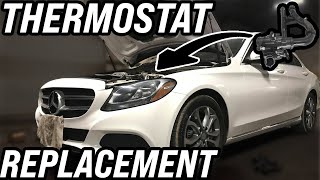 2015 Mercedes C300 20T Thermostat Replacement [upl. by Arihay535]