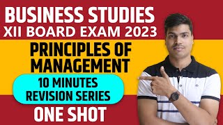 Principles of management  class 12 Business studies  ONE SHOT  10 minutes revision series [upl. by Trebeh]