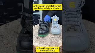 Safety shoe quality testing0266G2steeltoeshoes sneakers safetyfootwear [upl. by Adnoval]