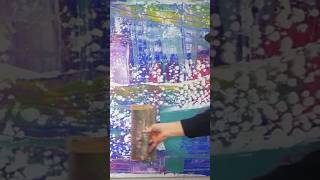 Squeegee technique Acrylic oainting abstract [upl. by Assirroc]