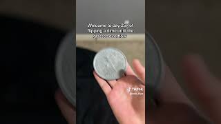 Flip 257  Flipping A Dime Everyday Until The Glass Overflows coin coinflip money [upl. by Onabru397]