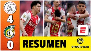 PARTIDAZO de Jorge Sánchez en GOLEADA del Ajax 40 sobre Sittard Edson titular  Eredivisie [upl. by Ydnic]