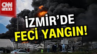 İzmirde Lojistik Deposunda Büyük Yangın Patlamalar da Yaşanıyor Haber [upl. by Mateusz649]