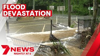 Queensland flood disaster leaves trail of destruction across the South East  7NEWS [upl. by Akemahc]