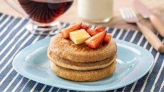 Hot Cakes de Plátano con Avena  Banana Oatmeal Pancakes [upl. by Tychonn]