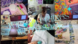 WIPS and Things Wednesday working on accuquilt Sew Along Warm Wishes Wall Hanging [upl. by Yoshi46]