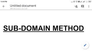 SUBDOMAIN method  FEA [upl. by Alton]