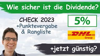 Deutsche Post DHL Group Aktienanalyse 2023 Wie sicher ist die Dividende günstig bewertet [upl. by Tamis285]