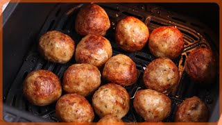 Air Fryer Frozen Meatballs Quick and Easy [upl. by Hedva490]