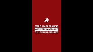 Este es el quotLÍMITEquot de dinero que puedes gastar cada mes con tu LLC no hay límite [upl. by Kuebbing]