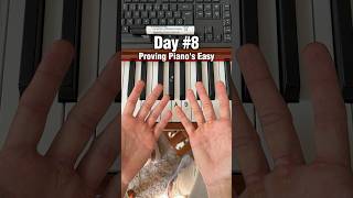 Day 8 proving that piano is easy Left Hand Notes A F D E pianotutorial piano tutorial [upl. by Janicki]