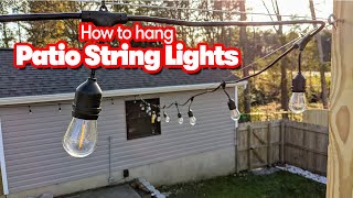 How to hang string lights for your patio [upl. by Germano172]