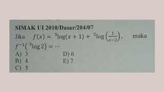 SOAL SIMAK UI Fungsi invers MathTrickt7v [upl. by Eytak]