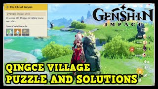 Genshin Impact Qingce Village Puzzle and Solutions The Chi of Guyun World Quest Fragment Locations [upl. by Maximilianus612]