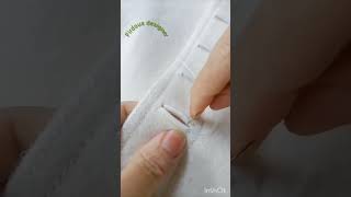 How to Make a Button hole Hand stitch Button hole sewingshortsvideo [upl. by Nyltak822]