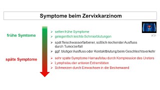 Symptome beim Zervixkarzinom  Strahlentherapie Prof Hilke Vorwerk [upl. by Nedda612]