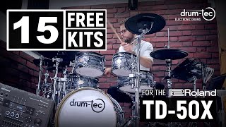 Roland TD50X Live Sound Edition 15 FREE Custom Kits by drumtec [upl. by Nils]