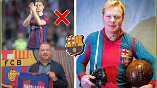 DE JONG FORFAIT POUR LEURO  KOEMAN TACLE LE BARÇA HANSI FLICK PISTE UN ALLEMAND [upl. by Odrahcir]