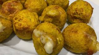 BOLINHO DE ABÓBORA RECHEADO DE QUEIJO NA AIRFRYER  RECEITA FÁCIL RÁPIDA E DELICIOSA [upl. by Tapes]