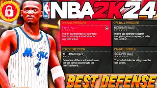 THE BEST DEFENSIVE SETTINGS FOR NBA 2K24 MYTEAM STOP PICK amp ROLL TIPS amp TRICKS [upl. by Aruasor]