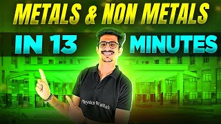 Metals amp Non Metals Complete Chapter In 13 Minutes  Class 10th Board [upl. by Atniuq]