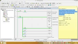 Belajar PLC Omron ZCP Zone Compare PLC CP1L Omron [upl. by Hulton262]