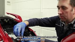 Yuasa Battery Basics 4 Battery Installation [upl. by Aldarcie]