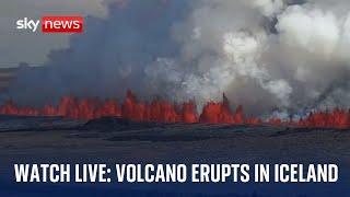 Volcanic eruption on Icelands Reykjanes Peninsula [upl. by Faletti]