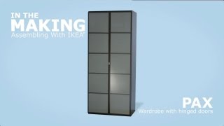 IKEA Pax Wardrobe with Hinged Doors Assembly Instructions [upl. by Sydalg]