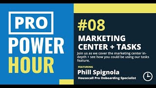 Pro Power Hour Marketing Center amp Tasks [upl. by Eustache]