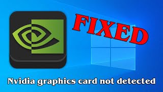 RESOLVED Nvidia graphics card not detected in Windows 10 [upl. by Prady233]