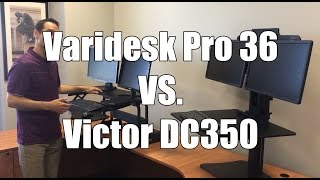 Standing Desk Review Varidesk Pro Vs Victor DC350 Standing Desk [upl. by Viv639]