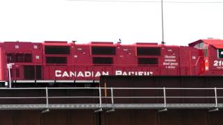 cp genset locomotive sorting cars at GM Oshawa HD [upl. by Aleiram449]