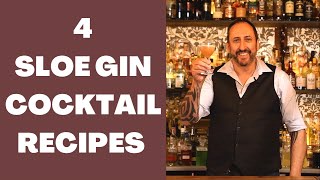 4 Delicious Sloe Gin Cocktail Recipes Lets Talk Drinks [upl. by Westmoreland]