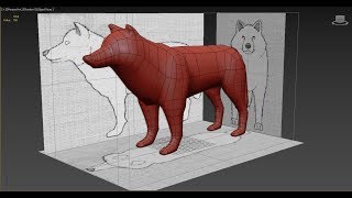 Autodesk 3ds Max Dog modeling Low Poly [upl. by Blackwell]