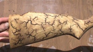 Lightning Camo Lichtenberg Fractal Burn Gun Stock Marlin Model 60 22 LR [upl. by Baggott]