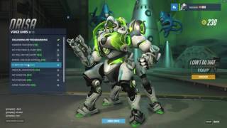 Overwatch Japanese Voice Lines  Orisa [upl. by Stinson]