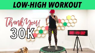 15 Minute Low High Mini Trampoline Rebounder Workout ALL LEVELS Beginner Senior Friendly [upl. by Ennywg7]