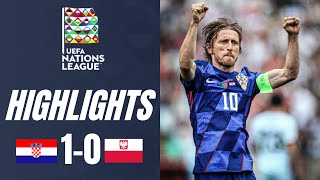 Croatia vs Poland 10 Highlights UEFA Nations League 202425 [upl. by Krenek]