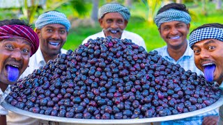 100kg JAVA FRUIT  SWEET FRUIT JAM Recipe Cooking in Village  NAVAL PAZHAM  Black Plum Jamun Fruit [upl. by Jariv]