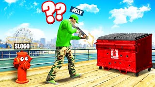 Hiding As A FIRE HYDRANT In GTA 5 PROP HUNT [upl. by Eetnahs]