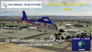 VFR TOUR IVAO  DE RIBEIRÃO PRETOSPSBRP PARA UBERABAMGSBUR [upl. by Senzer]