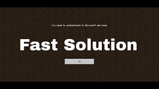 How to fix “you need to authenticate to Microsoft services” Minecraft mobile [upl. by Bridge434]