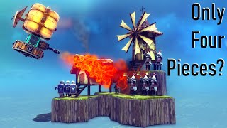 Can You Use Only 4 Blocks to Beat Besiege [upl. by Rimas893]